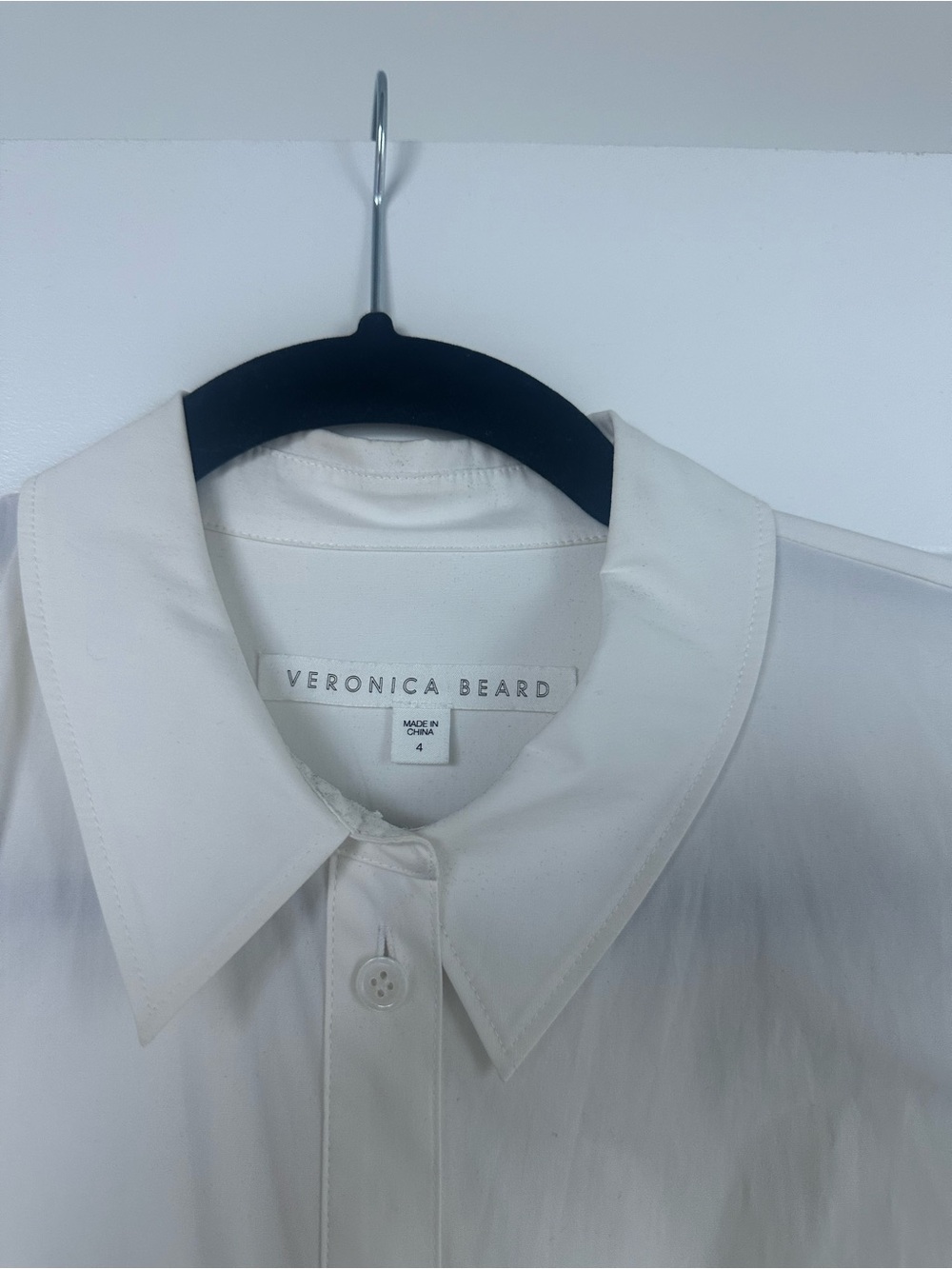 Veronica Beard Ruched Button-Front Shirt Dress - Picture 3 of 3